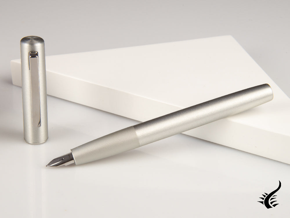 Lamy Aion Olivesilver Fountain Pen, Anodized aluminium, Silver, 1231946