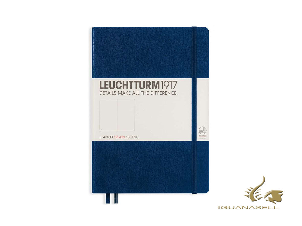 Leuchtturm1917 Hard cover Notebook, A5, Plain, Navy Blue, 249 pages, 342924