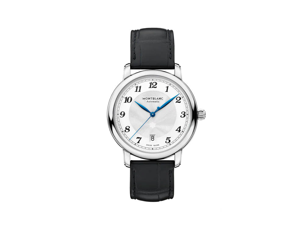 Montblanc Star Legacy Automatic Watch, 39 mm, White&Silver, Cayman Band, 116522