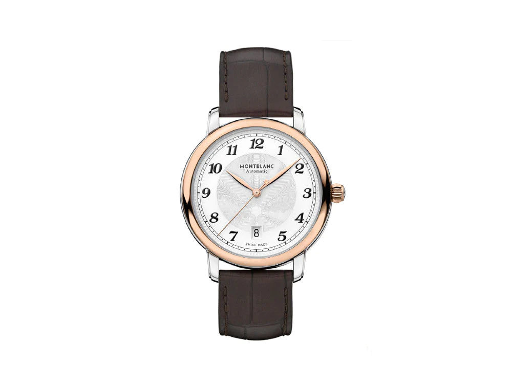 Montblanc Star Legacy Automatic Watch, 39 mm, White&Silver, Cayman Band, 117577