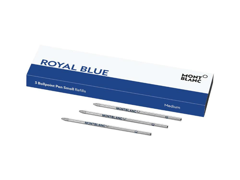 Ballpoint refill 3x1 Montblanc, Royal Blue, Medium, 128223