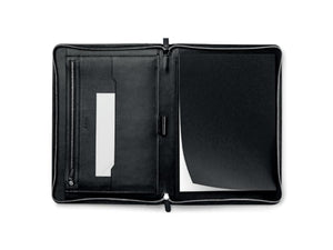 Montegrappa Signet Series Zip Padfolio, Leather, Cotton, Black, IC00HN02