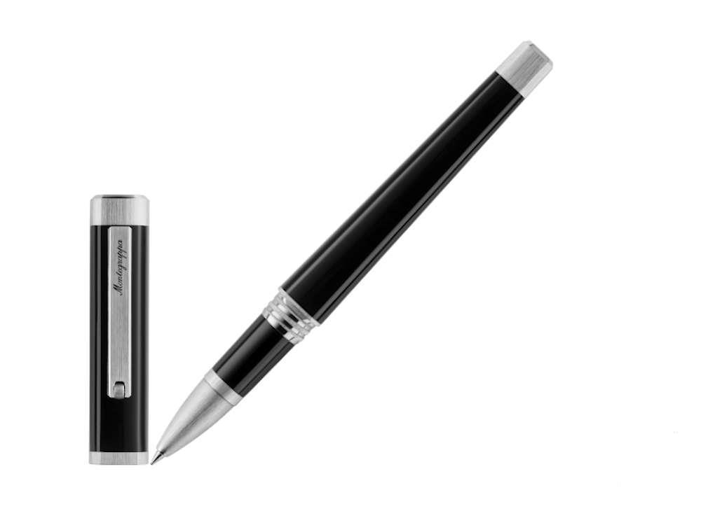 Montegrappa Quattro Rollerball pen, Palladium trim, Black, ISZ4IRIP