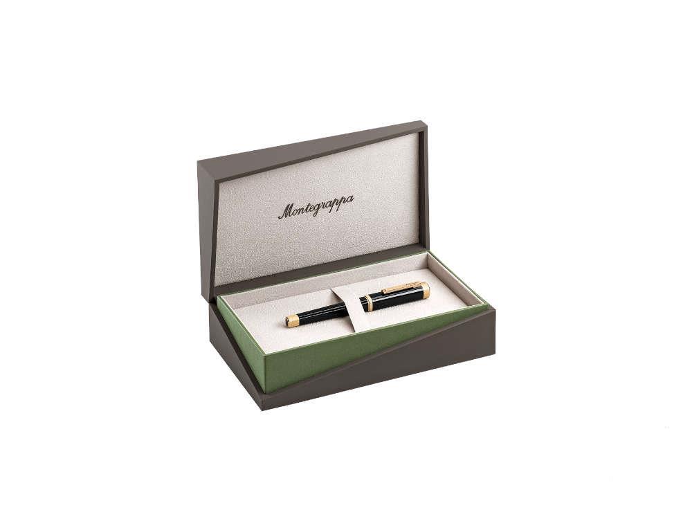 Montegrappa Quattro Rollerball pen, Acrylic Resin, Gold plated, Black, ISZ4IRIY