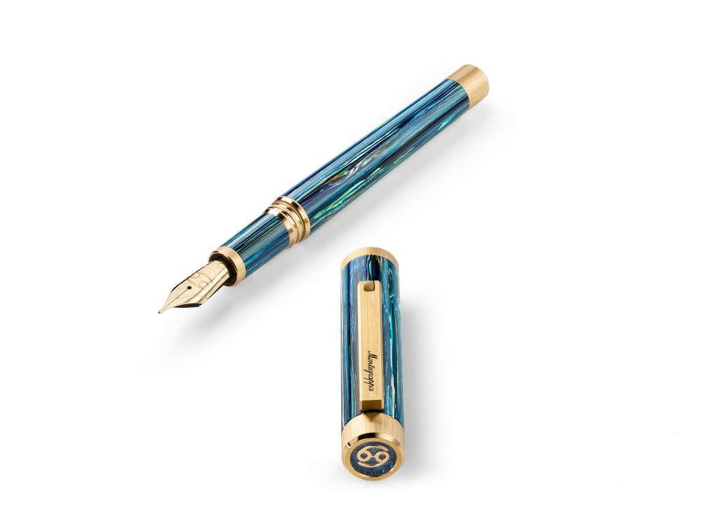 Montegrappa Zero Zodiac Cancer Fountain Pen, 14K, LE, ISZEZ-4Y-G9