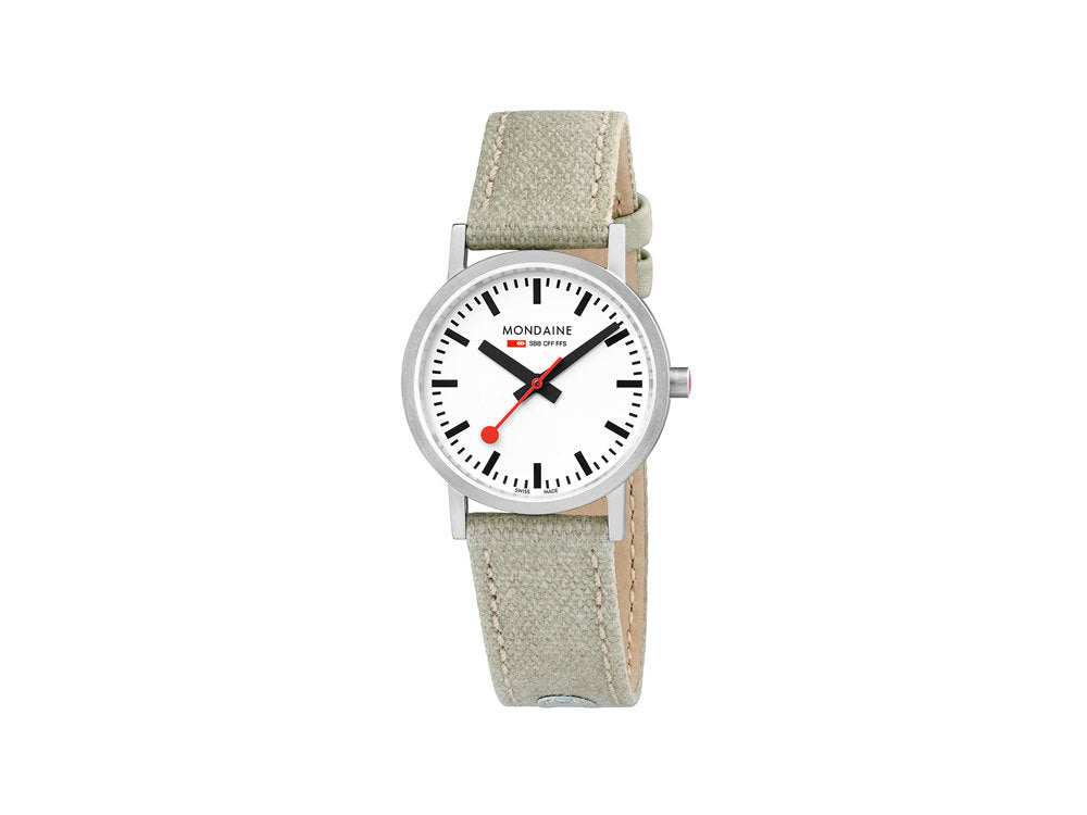Mondaine Classic Quartz Watch, White, 30mm, A658.30323.16SBG