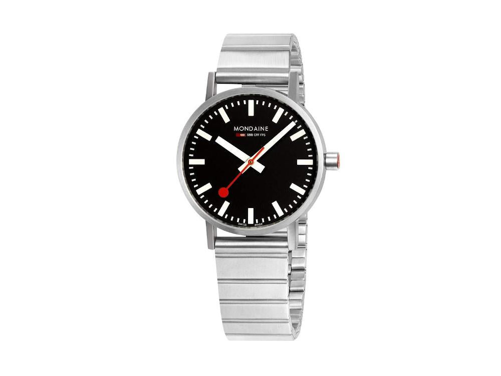 Mondaine SBB Classic Quartz Watch, Black, 40 mm, A660.30360.16SBW