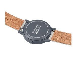 Mondaine Essence Grey Quartz Watch, Ecological, White, 41 mm, MS1.41111.LH
