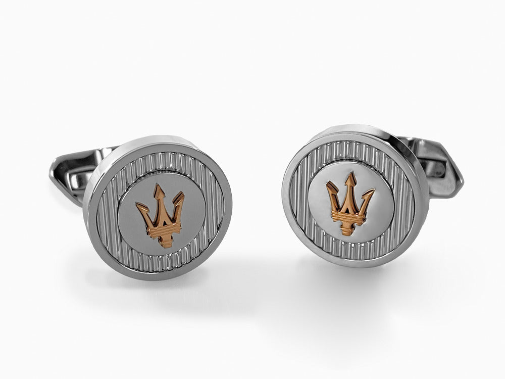 Maserati Gioielli Cufflinks, Steel, Silver, Polished, JM121ATK14