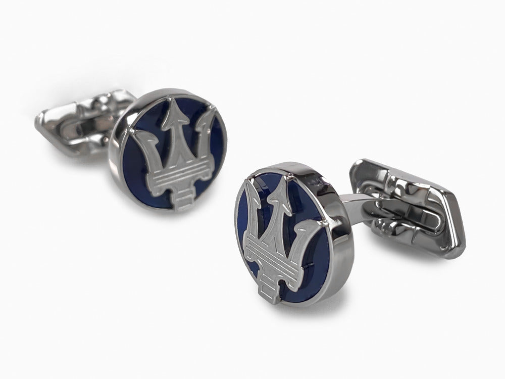 Maserati Gioielli Cufflinks, Steel, Blue, JM418ANK09
