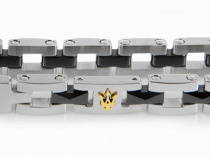 Maserati Gioielli Bracelet, Stainless steel, Silver, PVD, JM422ATZ16