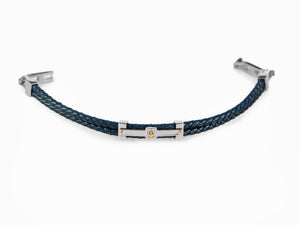 Maserati Gioielli Bracelet, Leather, Blue, Rose Gold PVD, JM422AVE10