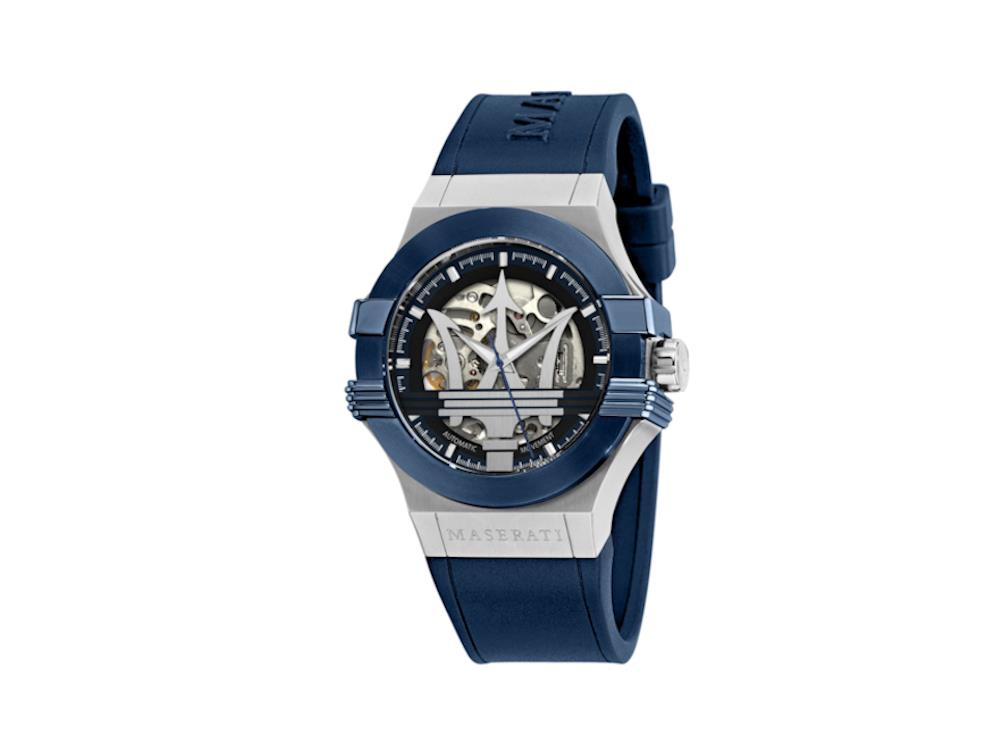 Reizende handelaar de begeleiding steek Maserati Potenza Automatic Watch, Blue, 40 mm, Sapphire Crystal, R8821 -  Iguana Sell