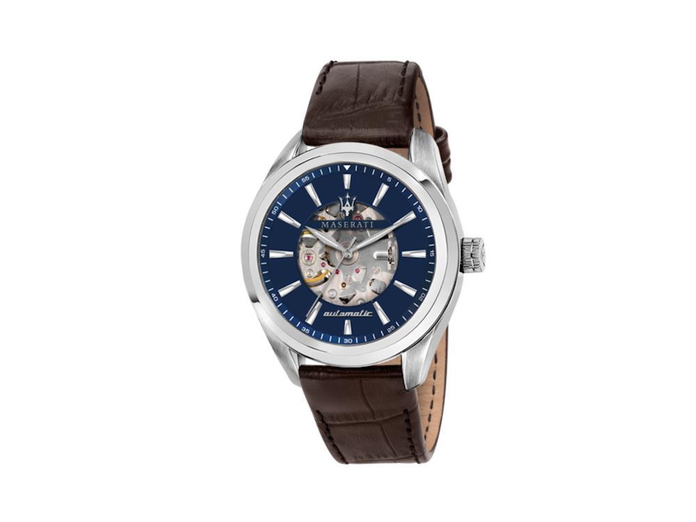 Maserati Traguardo Automatic Watch, Blue, 45 mm, Sapphire Crystal, R8821112005