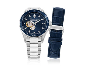 Maserati Sfida Automatic Watch, Blue, 44 mm, Sapphire Crystal, R8823140007