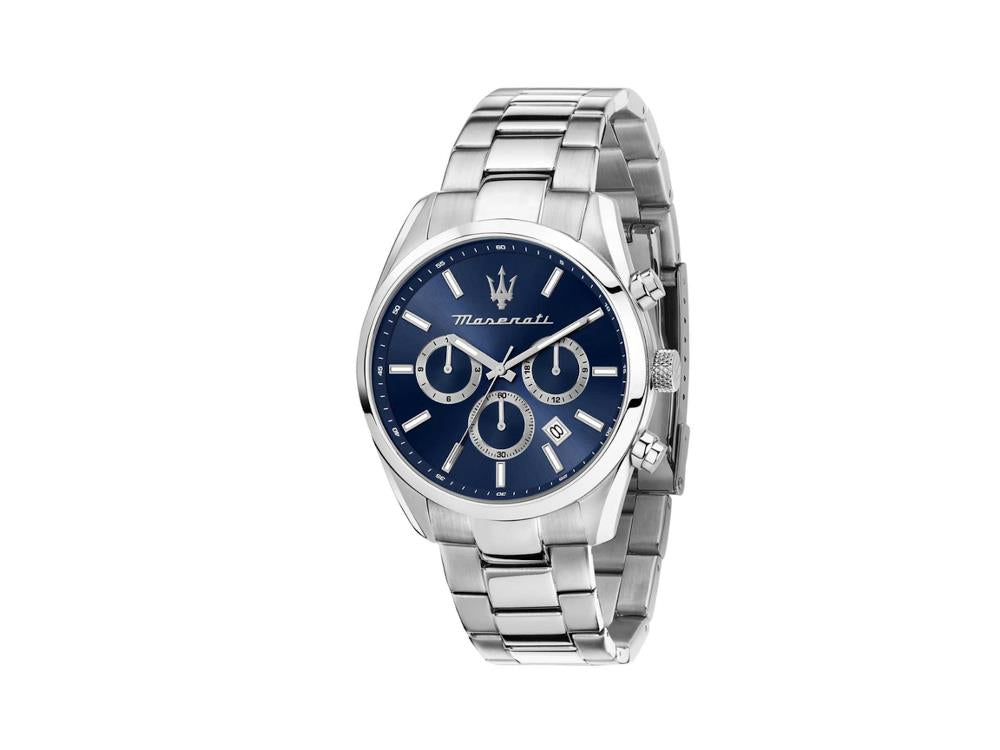Maserati Attrazione Quartz Watch, Blue, 43 mm, Mineral crystal, R8853151005