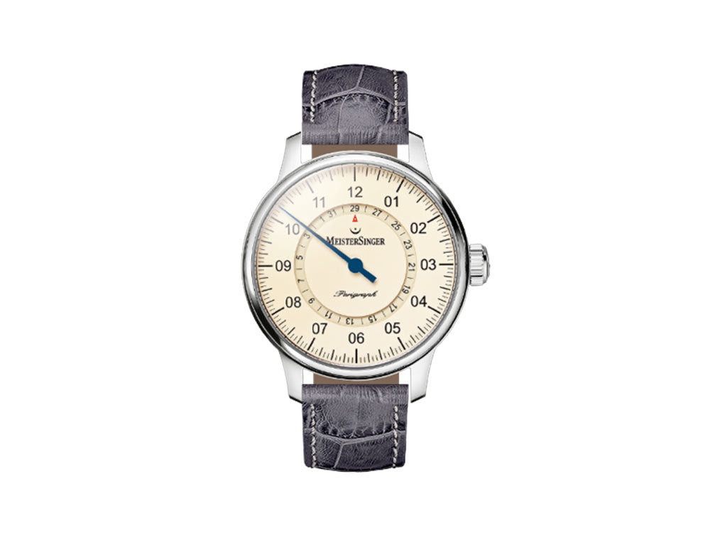 Meistersinger Perigraph Automatic Watch, ETA 2824-2, 43mm, Ivory, AM1003-SG06