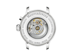 Meistersinger Bell Hora Automatic Watch, SW 200, Black, 43 mm, BHO902-SG02