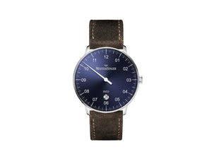 Meistersinger Neo Plus Automatic Watch, ETA 2824-2, 40mm, Blue/Brown