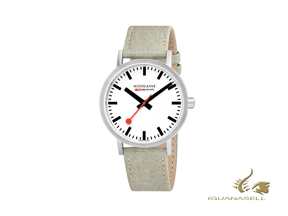 Mondaine Classic Quartz Watch, White, 40mm, A660.30360.16SBG