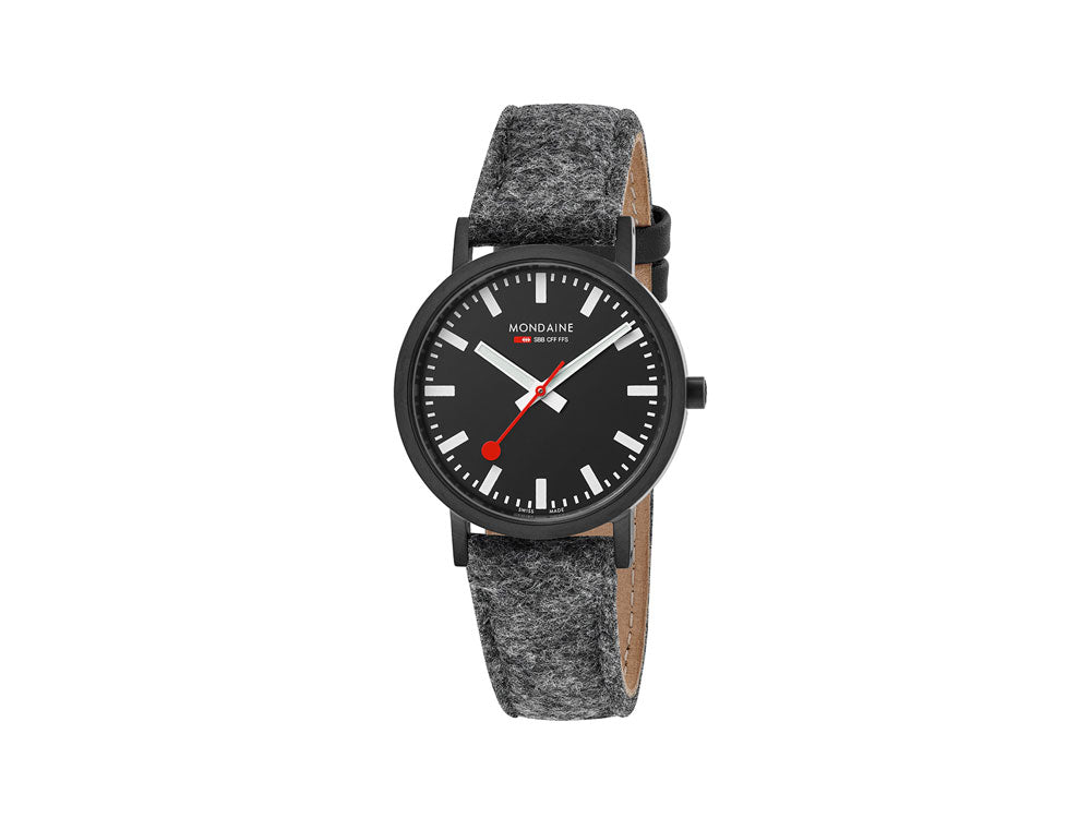 Mondaine Classic Quartz Watch, PVD, Black, 36mm, A660.30314.64SBH
