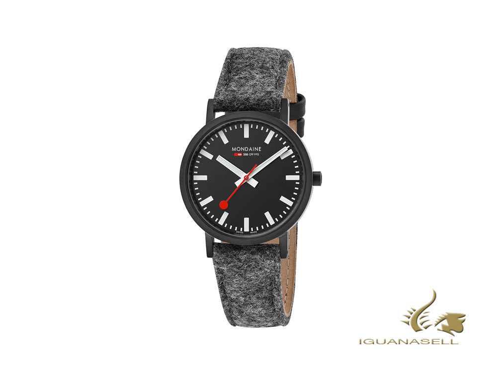 Mondaine Classic Quartz Watch, PVD, Black, 36mm, A660.30314.64SBH