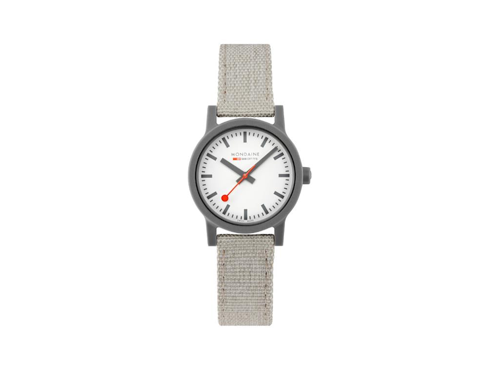 Mondaine Essence Grey Quartz Watch, Ecological, White, 32 mm, MS1.32111.LH