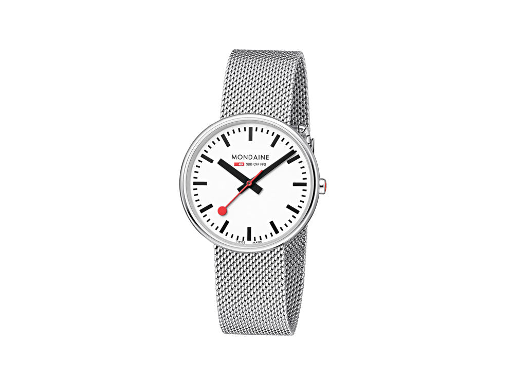 Mondaine SBB Mini Giant BackLight Quartz Watch, White, 35mm, MSX.3511B.SM