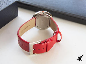 Mondaine SBB Mini Giant BackLight Quartz Watch, White/ Red, 35mm, MSX.3511B.LC