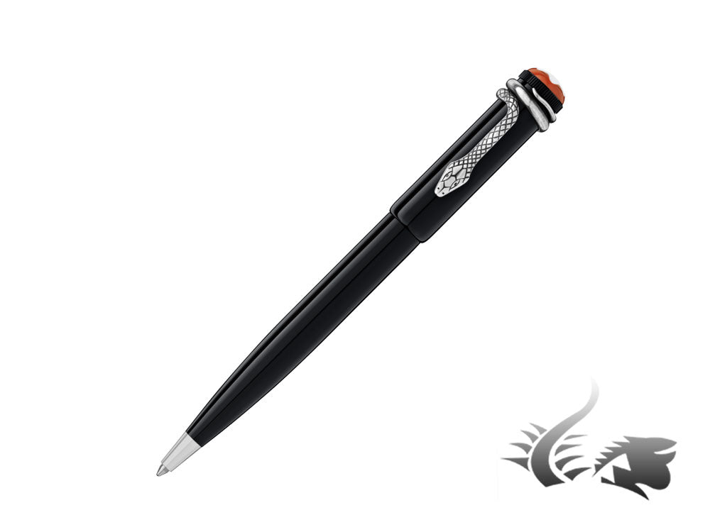 Montblanc Heritage Rouge & Noir Ballpoint pen, Platinum Trim, 114724