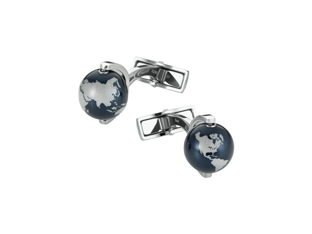Montblanc Iconic Globes Cufflinks, Stainless steel, Anodised, 112998