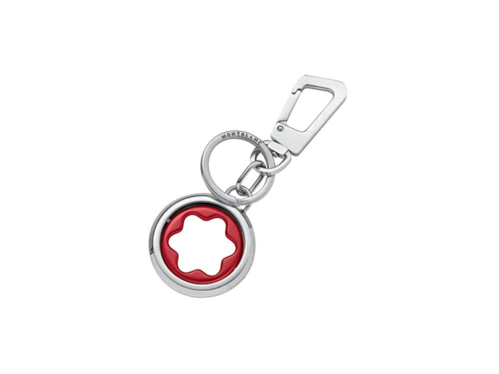 Montblanc Meisterstück Spinning Emblem Key ring, Stainless steel, Red, 128746