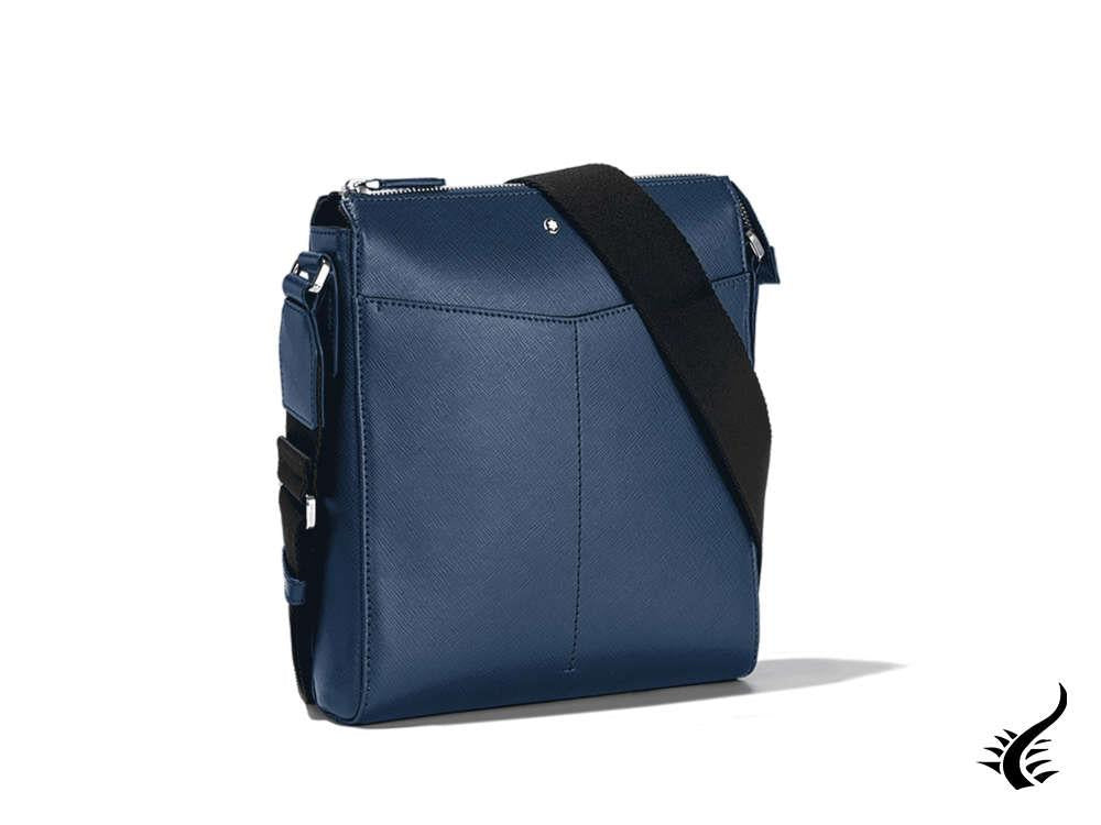 Montblanc Sartorial Envelope Men's bag, Leather, Cotton, Blue, Zip, 128567