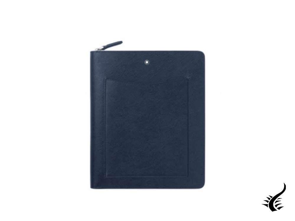 Montblanc Sartorial Notebook Holder, Leather, Blue, Zip, 128663