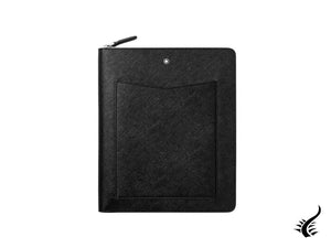 Montblanc Sartorial Notebook holder, Leather, Black, Zip, 128662
