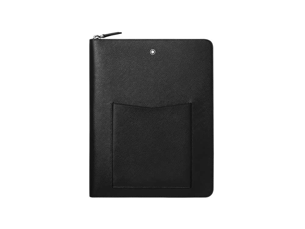 Montblanc Sartorial Notepad Holder with Pockets, Leather, Black, Zip, 128520