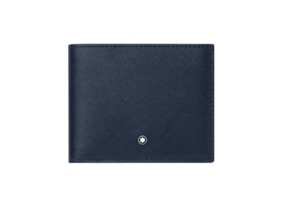 Montblanc Sartorial Wallet, Leather, Blue, 6 Cards, 128585