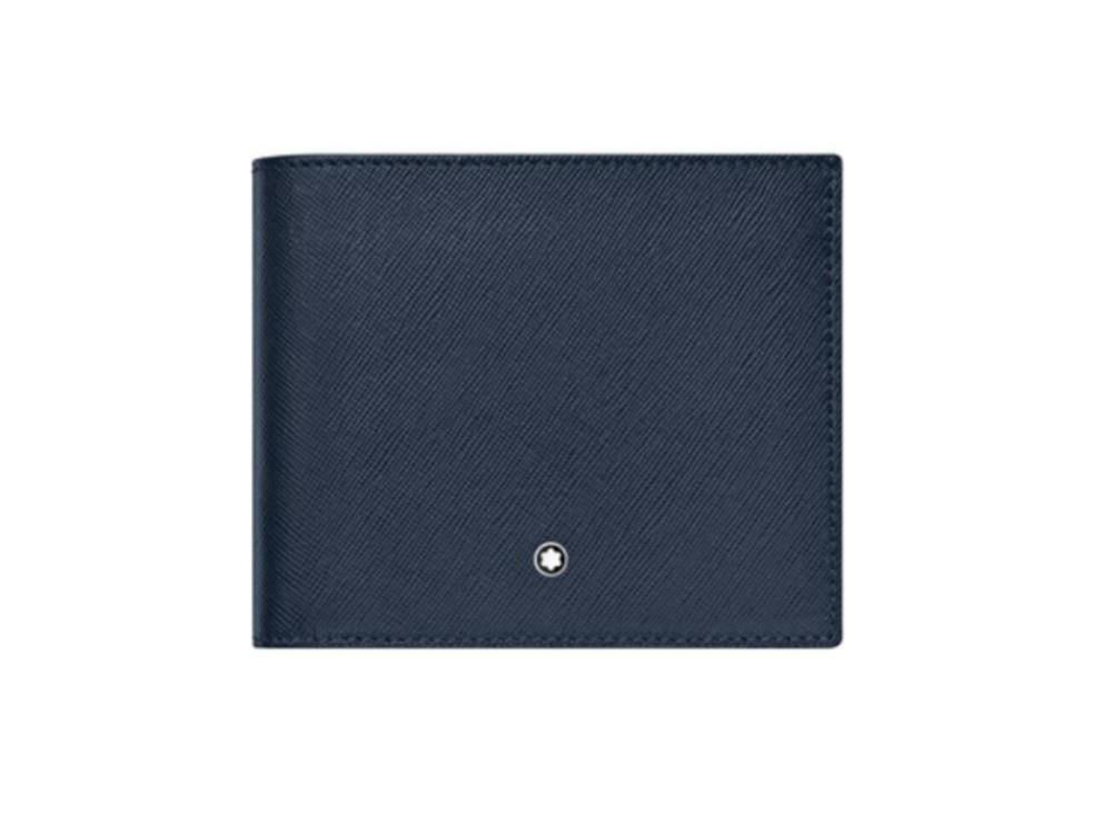 Montblanc Sartorial Wallet, Leather, Blue, 8 Cards, 128587