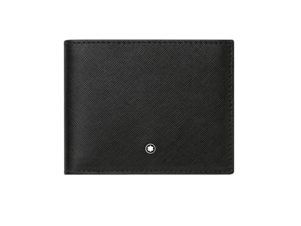 Montblanc Sartorial Wallet, Leather, Jacquard, Black, 6 Cards, 113215