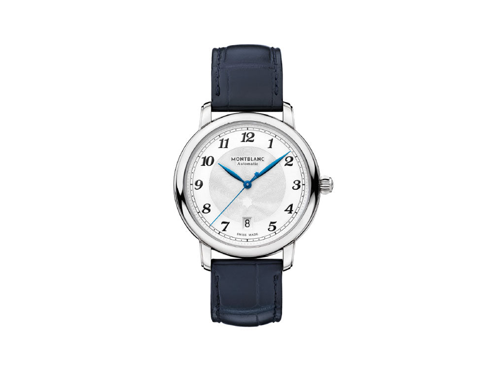 Montblanc Star Legacy Automatic Watch, 39 mm, White&Silver, Cayman Band, 117574