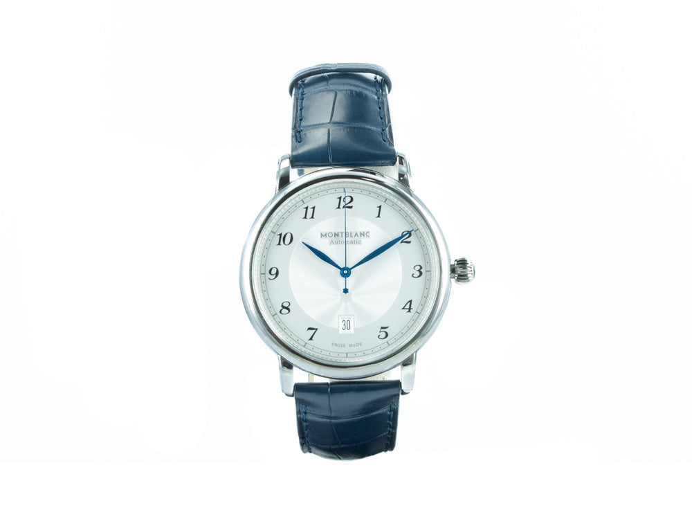 Montblanc Star Legacy Automatic Watch, 42 mm, White&Silver, Cayman Band, 117575