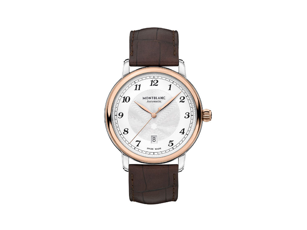 Montblanc Star Legacy Automatic Watch, 42 mm, White&Silver, Cayman Band, 117576