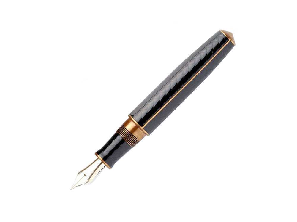 Nakaya Cigar Makie Ajiro Fountain Pen, Black, Piccolo, Ebonite