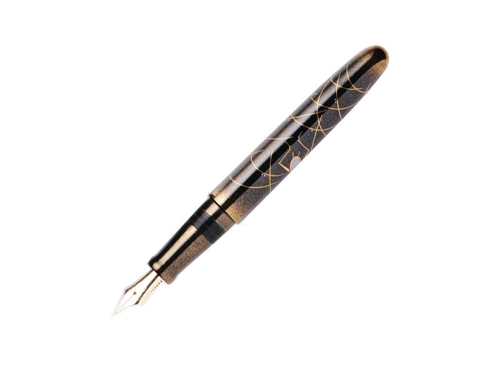 Nakaya Cigar Makie Bell Cricket Fountain Pen, Portable, Ebonite