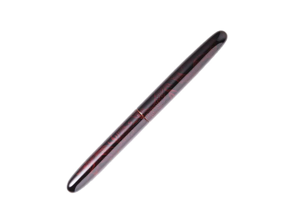 Nakaya Cigar Portable Ascending Dragon Fountain Pen, Ebonite, 14k Gold