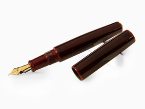 Nakaya Cigar Piccolo Aka-Tamenuri Fountain Pen, Elastic Nib