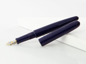 Nakaya Cigar Fountain Pen Long, Shobu, Ebonite,14k Gold bicolour