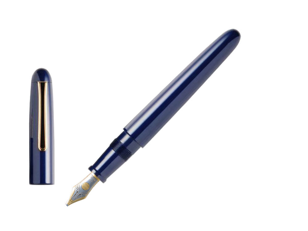 Nakaya Writer Fountain Pen Kikyo, Portable, Ebonite, 14k bicolor nib