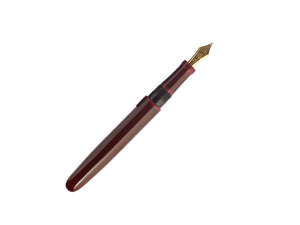 Nakaya Cigar Long Aka Tamenuri Fountain Pen, Ebonite and Urushi lacquer