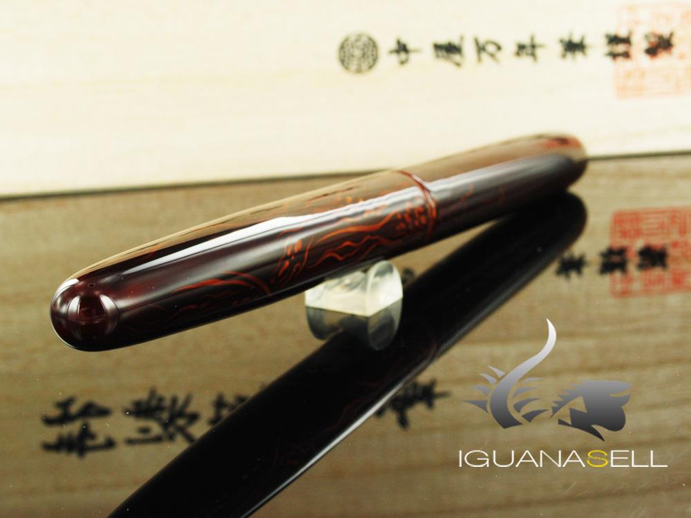 Nakaya Cigar Long Ascending Dragon 3 Fountain Pen, Ebonite